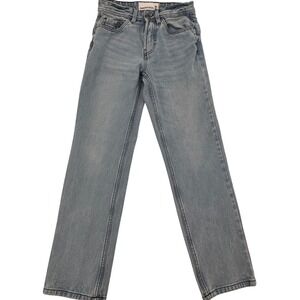Paperdenim&cloth Mens Straight Leg, Light Wash Soft 100% Cotton Jeans 28x30